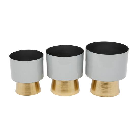 Grey Modern Planter, Set of 3" 11", 10", 9"
